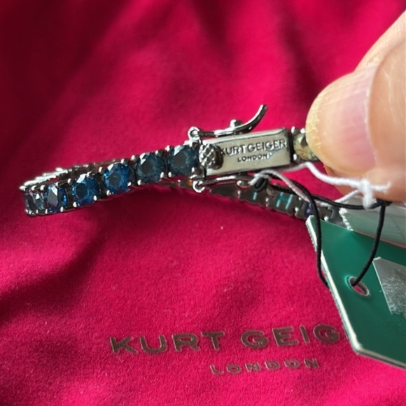 NWT Kurt Geiger different blue Ombra crystal tennis bracelet - Picture 6 of 8
